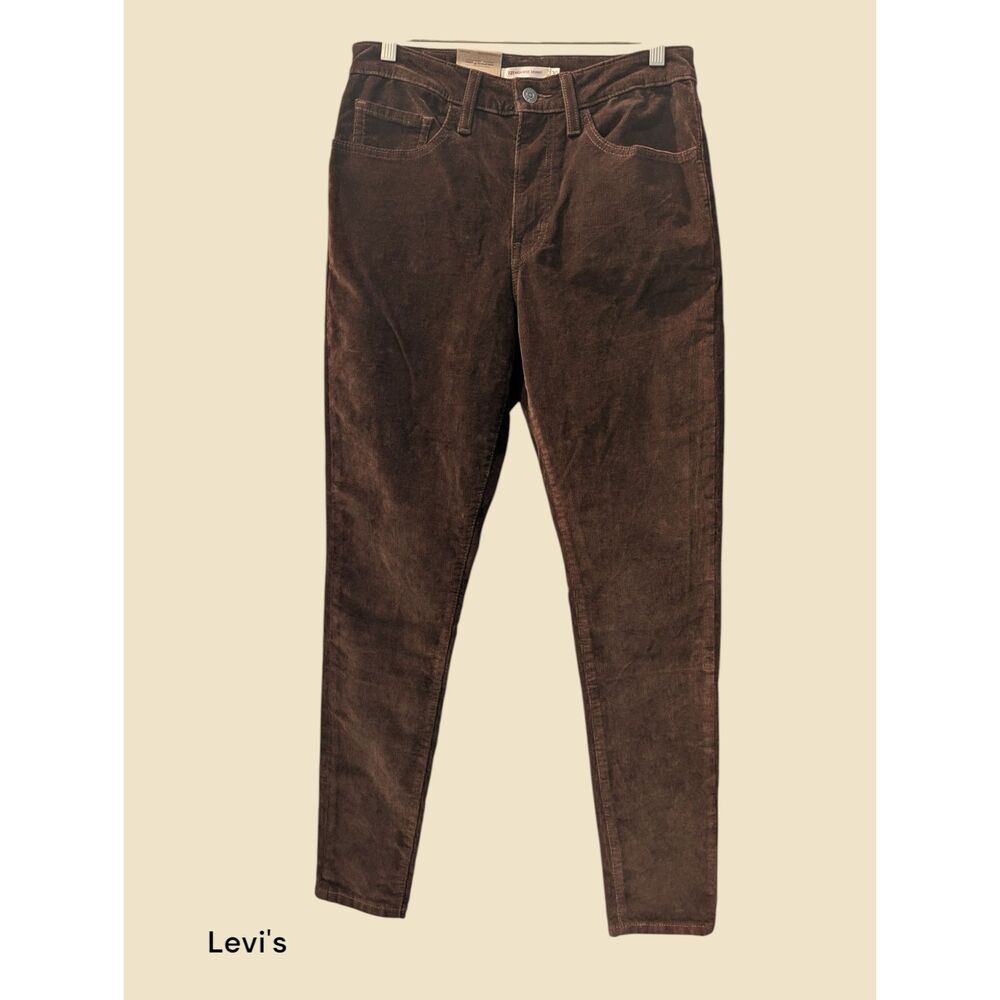 NWT  Levi's Women's 721 High-Rise Skinny corduroy brown pant Sz 30x30